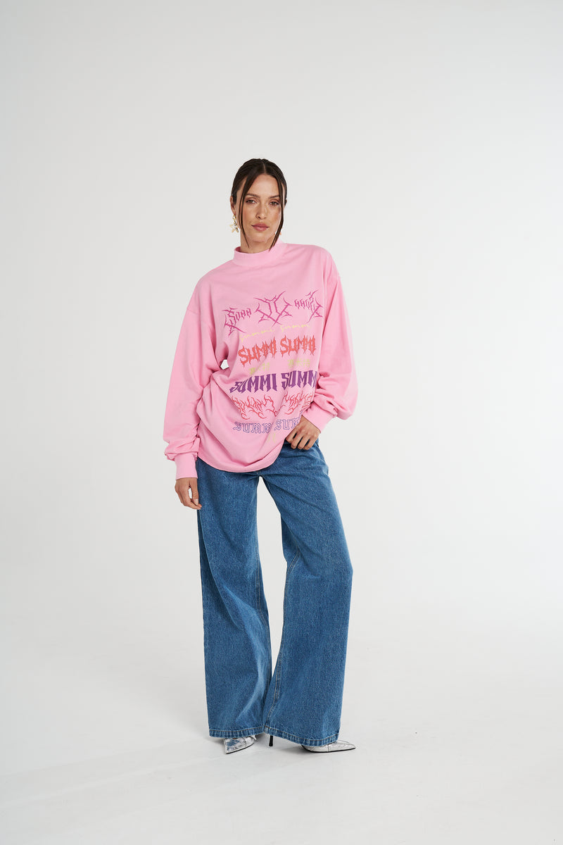 LS BAND TEE PINK
