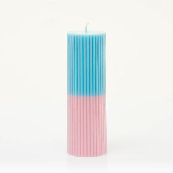 Pillar Two-Tone Cotton Candy Candle