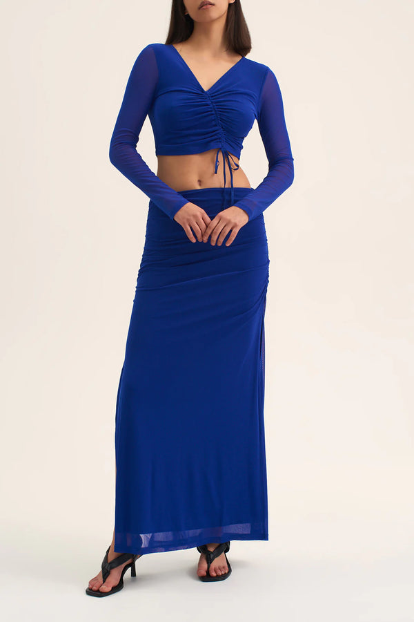 Lindsey Gathered Midi Skirt