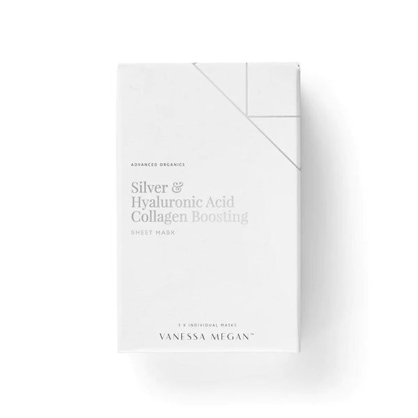 Silver & Hyaluronic Acid Collagen Boosting Sheet Mask 3 Pack