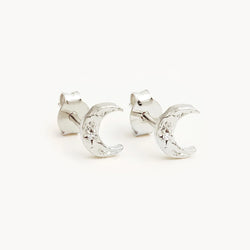 Waning Crescent Stud Earrings