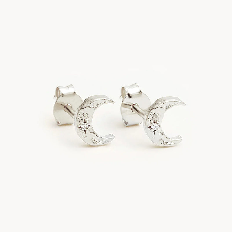 Waning Crescent Stud Earrings