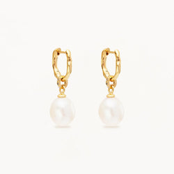 Embrace Stillness Pearl Hoops