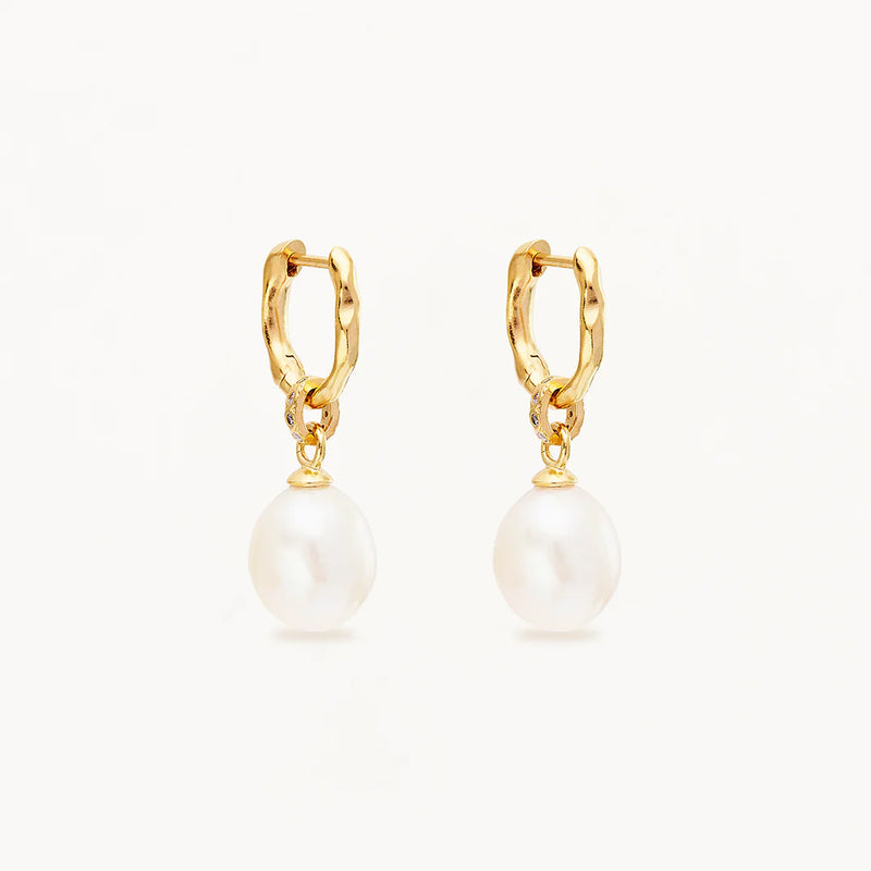 Embrace Stillness Pearl Hoops