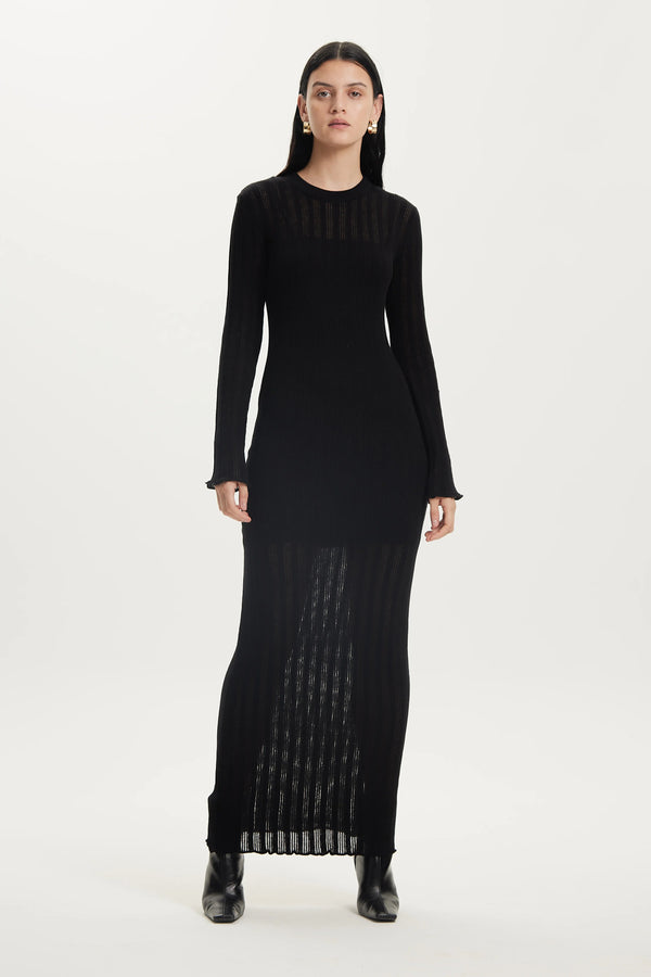 Line Up Knit Maxi Dress