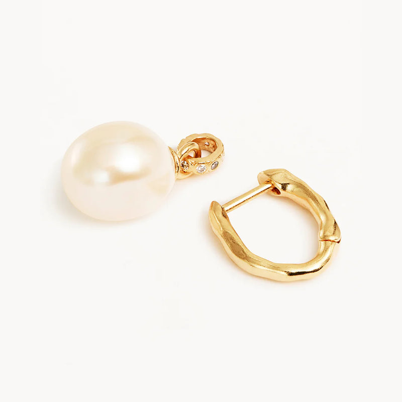 Embrace Stillness Pearl Hoops