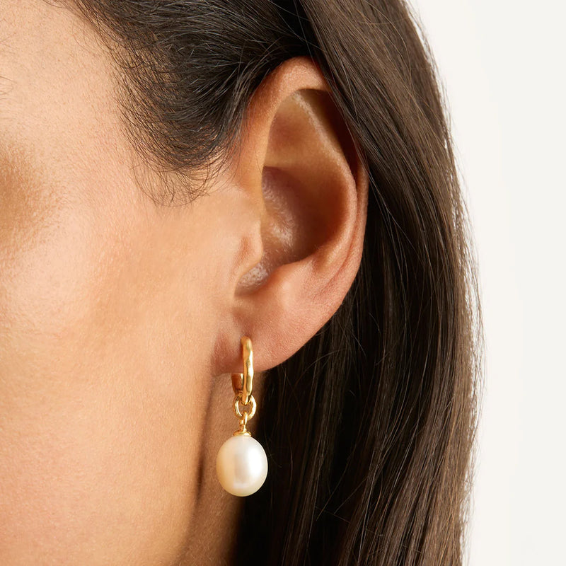 Embrace Stillness Pearl Hoops