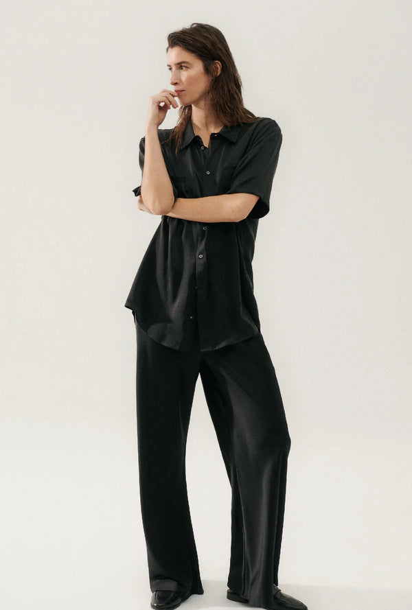 Bias Cut Pants Black